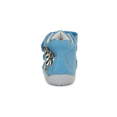 D.D. step barefoot chlapčenská detská celokožená obuv 070-794A Blue